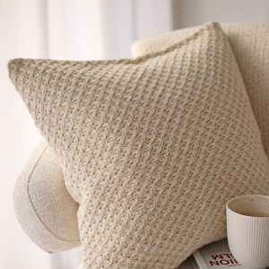 Ażurowa poszewka MILA z wełny baby alpaca i bawełny organicznej