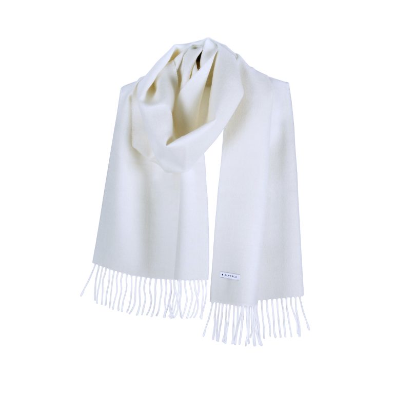 Szalik z alpaki glacial white